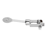 Faucet Foot Pedal Valve Silver Stainless Steel Water Saving Floor Pedal Control Switch for Public Place - Front View