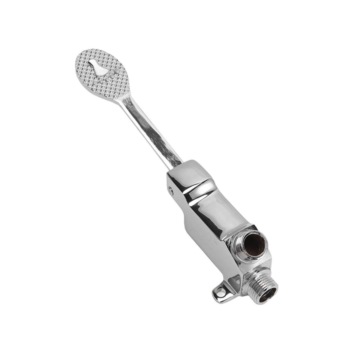 Faucet Foot Pedal Valve Silver Stainless Steel Water Saving Floor Pedal Control Switch for Public Place