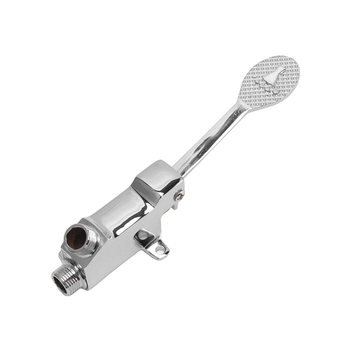 Faucet Foot Pedal Valve Silver Stainless Steel Water Saving Floor Pedal Control Switch for Public Place