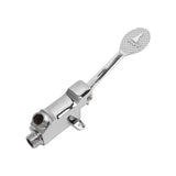 Faucet Foot Pedal Valve Silver Stainless Steel Water Saving Floor Pedal Control Switch for Public Place - Top-Down View