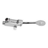 Faucet Foot Pedal Valve Silver Stainless Steel Water Saving Floor Pedal Control Switch for Public Place - 45-Degree Angle