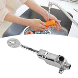 Faucet Foot Pedal Valve Silver Stainless Steel Water Saving Floor Pedal Control Switch for Public Place - Extra Image