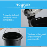 Stainless Steel Trash Can Silent Ergonomic Handle Kitchen Garbage Can with Antislip Footrest for Bedroom Living Room 5L
