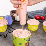 1 Pack Pastry Piping Bags Food Grade PE Disposable Baking Icing Bags Pastry Bags for Cakes Biscuits Cupcakes Decorating Bag - Close-Up Angle