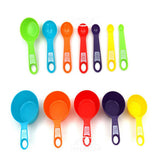 12Pcs Colorful Measure Cups and Spoons Set Safe Healthy Easy Storage DIY Stackable Nesting Kitchen Measuring Tools Random Color 12 Pieces