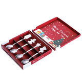 Coffee Spoon Set Stainless Steel Dessert Cake Spoon for Christmas Gifts Family Friends Silver