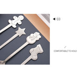 Coffee Spoon Set Stainless Steel Dessert Cake Spoon for Christmas Gifts Family Friends Silver