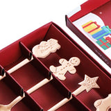 Coffee Spoon Set Stainless Steel Dessert Cake Spoon for Christmas Gifts Family Friends Rose Gold - Front View