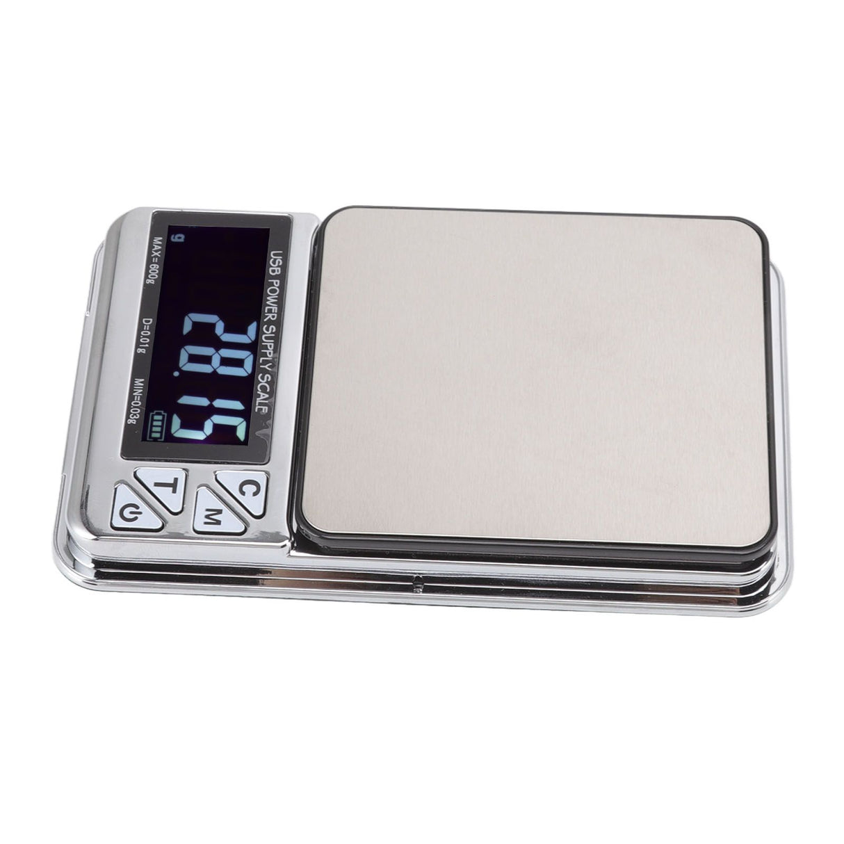 High Accuracy Digital Scale 600/0.01g LCD Display Waterproof USB Charging Electronic Scale for Kitchen Jewelry