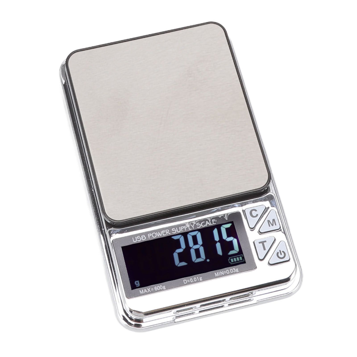 High Accuracy Digital Scale 600/0.01g LCD Display Waterproof USB Charging Electronic Scale for Kitchen Jewelry