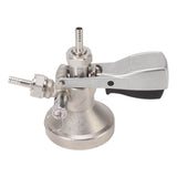 G Type Beer Keg Coupler Stainless Steel Probe Brass Body Triangular Beer Dispenser Accessory for Bar Party - Close-Up Angle