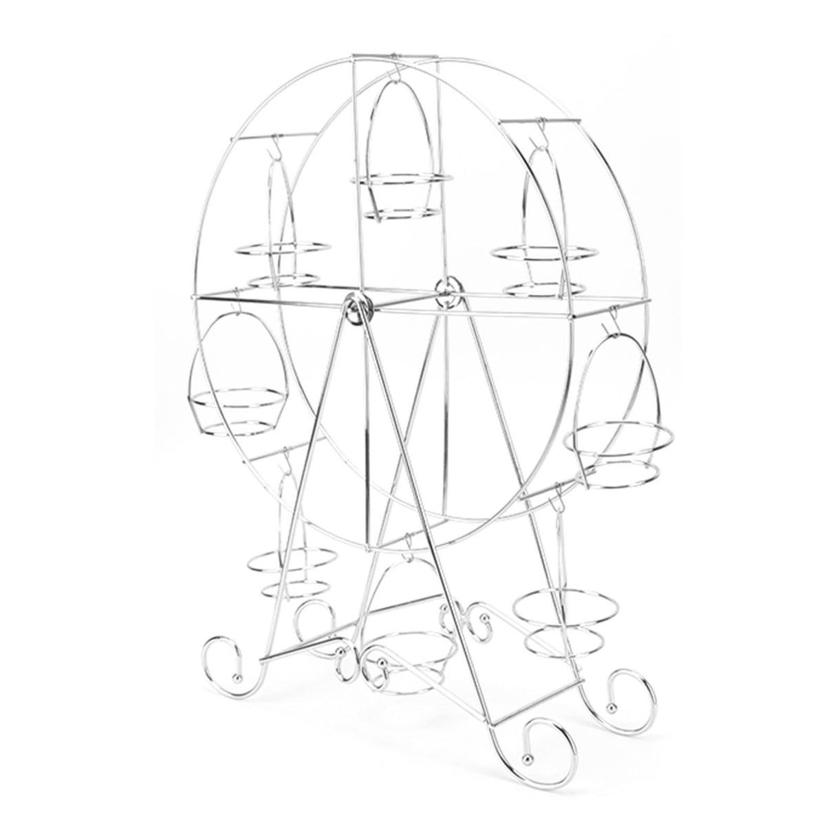 Cupcake Display Rack Iron Rotatable Eight Cupcakes Wheel Cupcake Stand for DIY Birthday Party