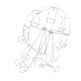 Cupcake Display Rack Iron Rotatable Eight Cupcakes Wheel Cupcake Stand for DIY Birthday Party