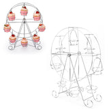 Cupcake Display Rack Iron Rotatable Eight Cupcakes Wheel Cupcake Stand for DIY Birthday Party