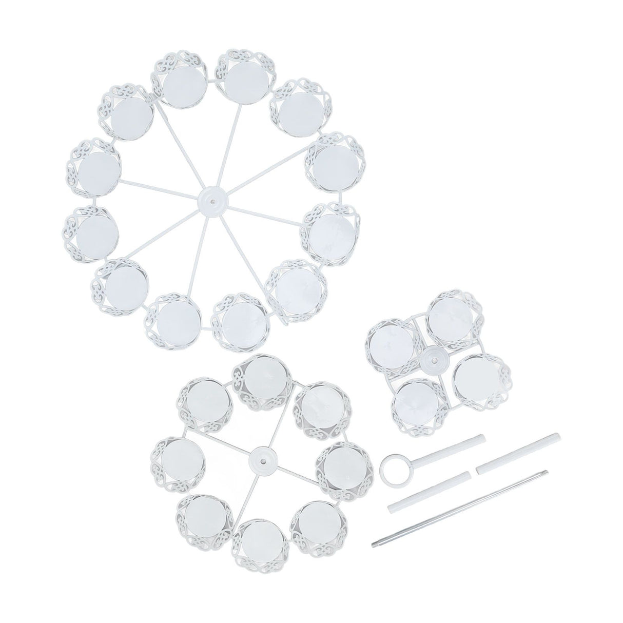 Cupcake Stand for 24 Cupcakes 3 Tier Pastry Serving Display Stand Iron Dessert Carrier Display Holder for Holiday Party