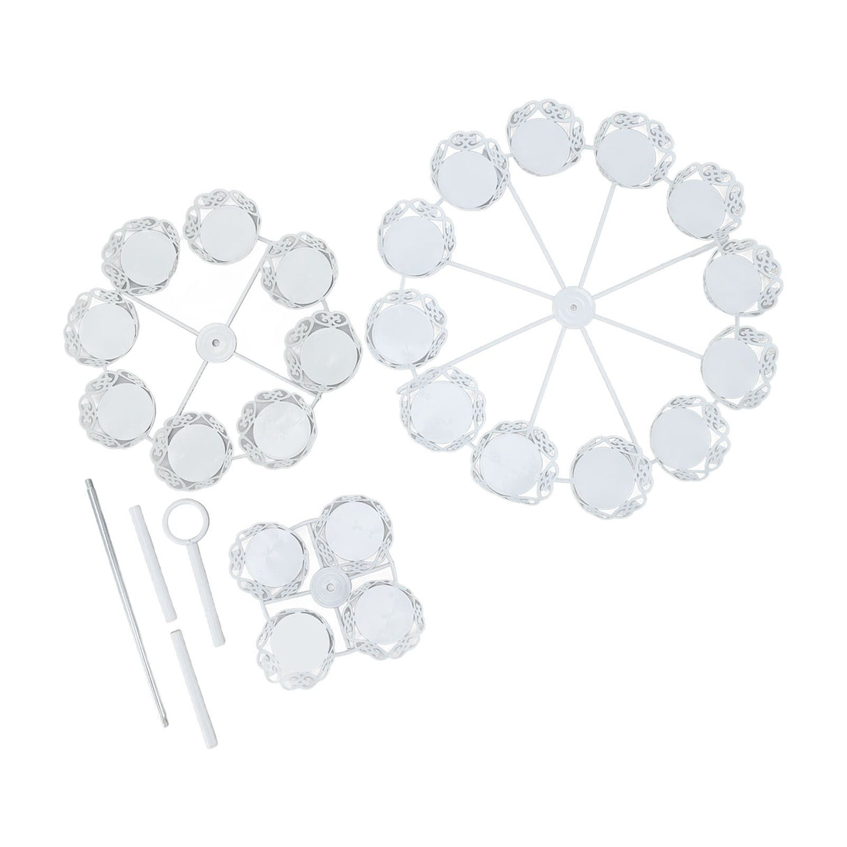 Cupcake Stand for 24 Cupcakes 3 Tier Pastry Serving Display Stand Iron Dessert Carrier Display Holder for Holiday Party