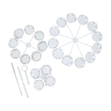 Cupcake Stand for 24 Cupcakes 3 Tier Pastry Serving Display Stand Iron Dessert Carrier Display Holder for Holiday Party - 45-Degree Angle