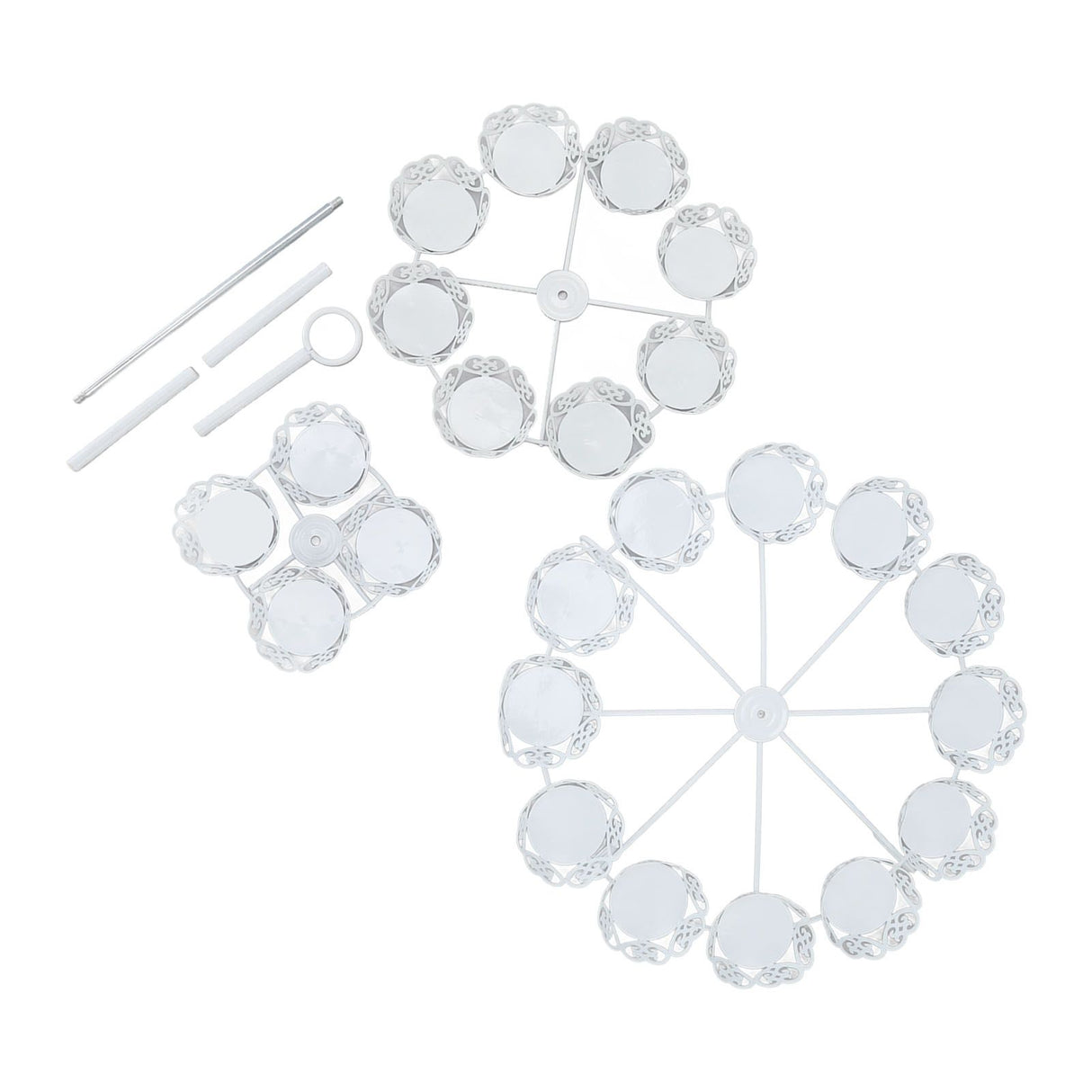Cupcake Stand for 24 Cupcakes 3 Tier Pastry Serving Display Stand Iron Dessert Carrier Display Holder for Holiday Party