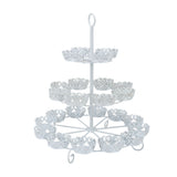 Cupcake Stand for 24 Cupcakes 3 Tier Pastry Serving Display Stand Iron Dessert Carrier Display Holder for Holiday Party - Close-Up Angle