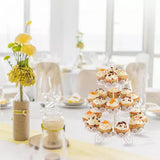 Cupcake Stand for 24 Cupcakes 3 Tier Pastry Serving Display Stand Iron Dessert Carrier Display Holder for Holiday Party - Extra Image