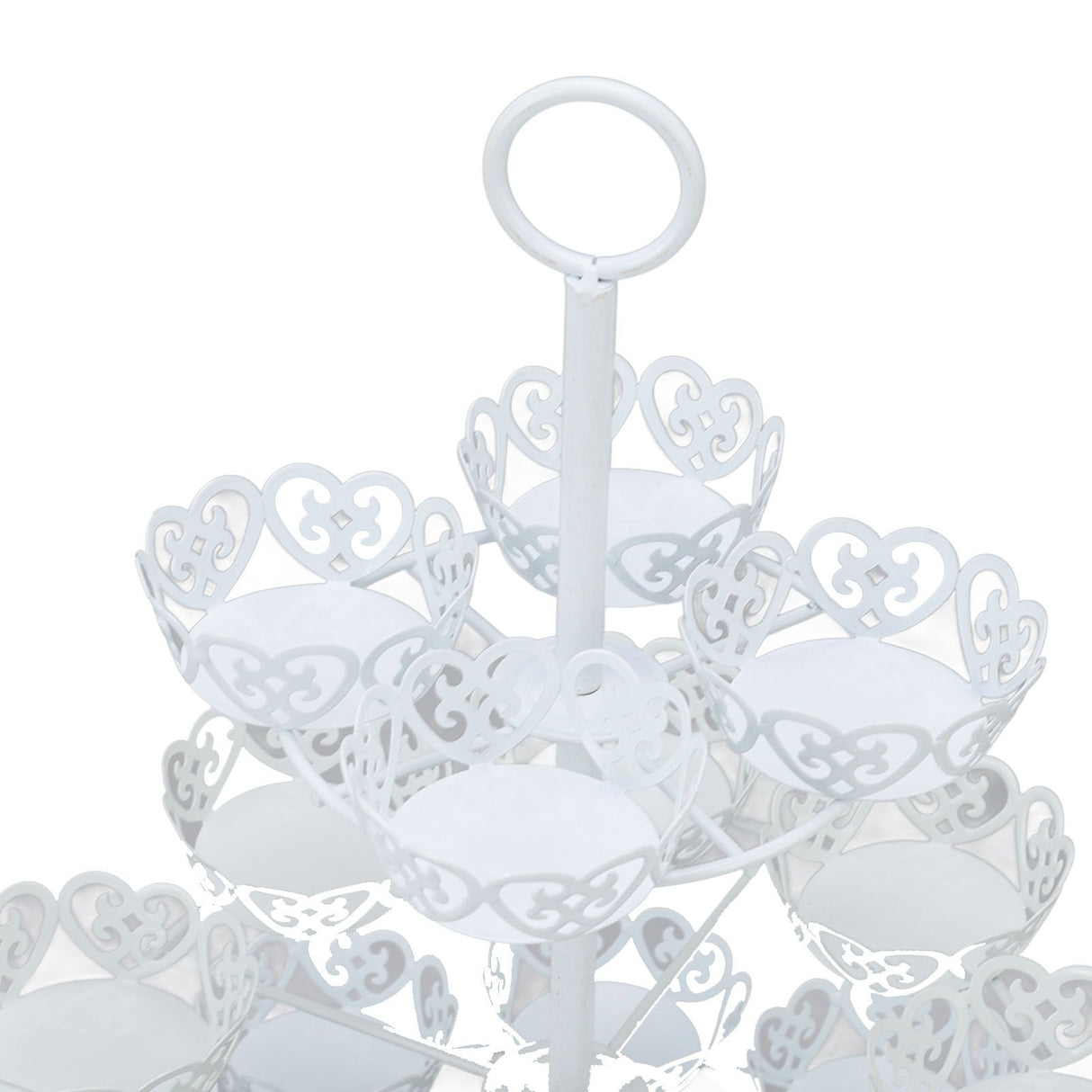 Cupcake Stand for 24 Cupcakes 3 Tier Pastry Serving Display Stand Iron Dessert Carrier Display Holder for Holiday Party