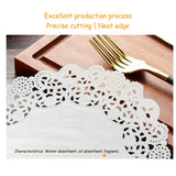 150pcs White Lace Round Paper Doilies Disposable Hollow Flower Oil Absorbing Paper for Fried Food Pizza Desserts Cake 150pcs Oil Absorbing Paper
