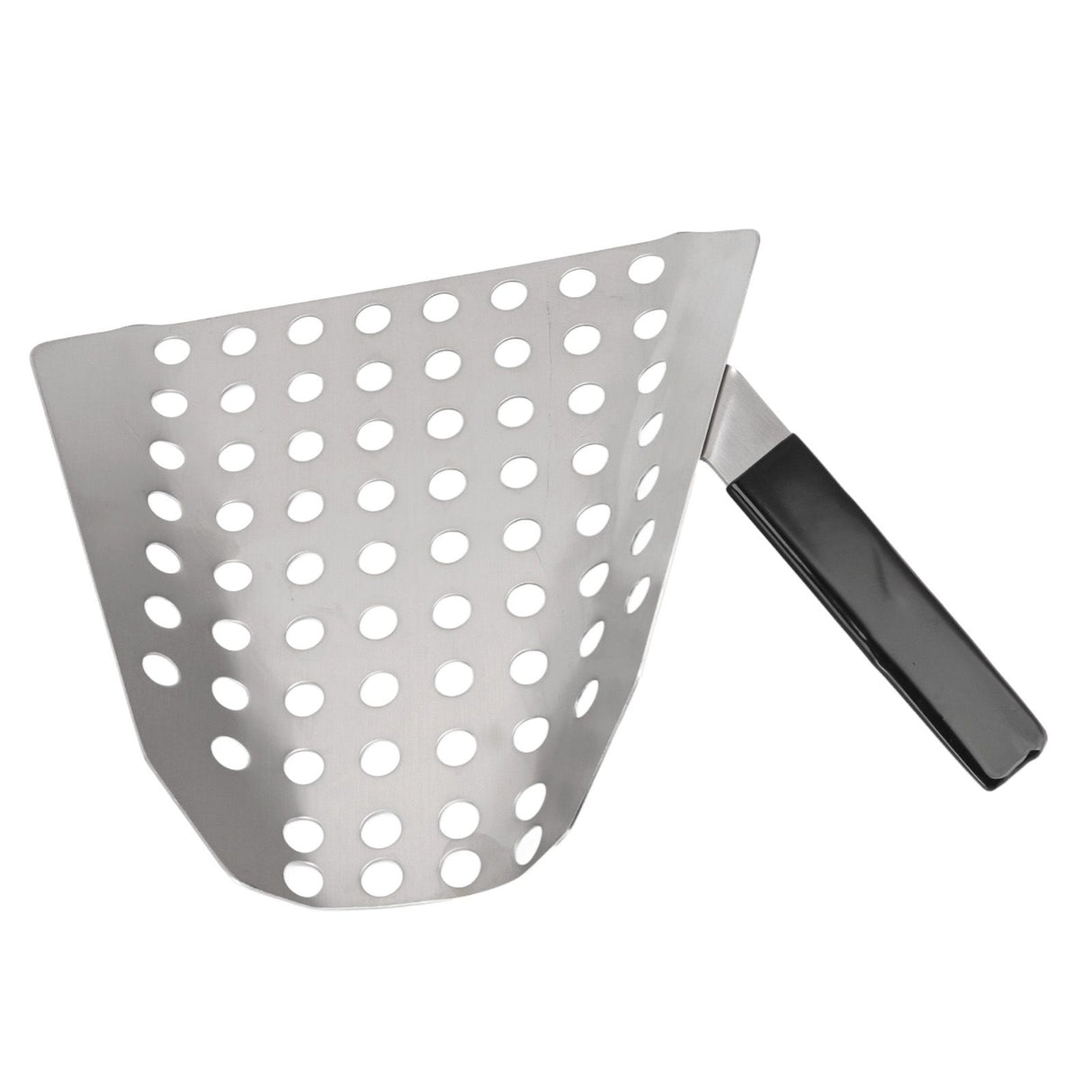 Popcorn Scoop Ergonomic Single Handle Stainless Steel Fries Scooper with Holes for Movie Theater Shop