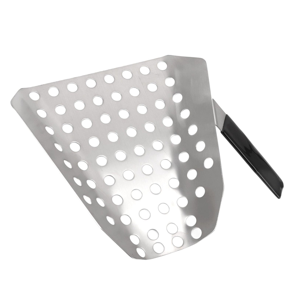 Popcorn Scoop Ergonomic Single Handle Stainless Steel Fries Scooper with Holes for Movie Theater Shop