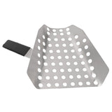 Popcorn Scoop Ergonomic Single Handle Stainless Steel Fries Scooper with Holes for Movie Theater Shop
