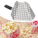 Popcorn Scoop Ergonomic Single Handle Stainless Steel Fries Scooper with Holes for Movie Theater Shop