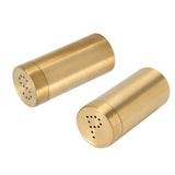 2Pcs Gold Spice Jar Stainless Steel Rustproof Screw Open Top Seasoning Shaker Bottle for Salt Sugar Pepper Paprika - Extra Image