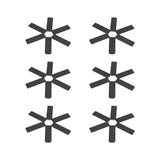 6PCS Hot Pot Heat Insulation Pad Foldable ABS Hollow Design Hot Dishes Holder for Kitchen Home