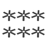 6PCS Hot Pot Heat Insulation Pad Foldable ABS Hollow Design Hot Dishes Holder for Kitchen Home