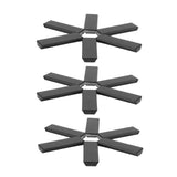 6PCS Hot Pot Heat Insulation Pad Foldable ABS Hollow Design Hot Dishes Holder for Kitchen Home - Extra Image
