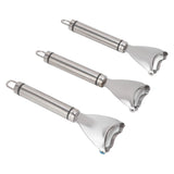 3pcs Stainless Steel Corn Cutter Peeler Safe Quick Clean Comfortable Grip Corn Thresher Planer Cutter for Kitchen - Front View