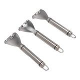 3pcs Stainless Steel Corn Cutter Peeler Safe Quick Clean Comfortable Grip Corn Thresher Planer Cutter for Kitchen - Side View