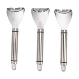 3pcs Stainless Steel Corn Cutter Peeler Safe Quick Clean Comfortable Grip Corn Thresher Planer Cutter for Kitchen - Rear View