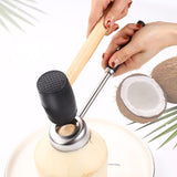 Coconut Opening Tool Opener Tool Safe Easy to Open Young Coconuts for Home Hotel Rubber Head Hammer 275x75mm