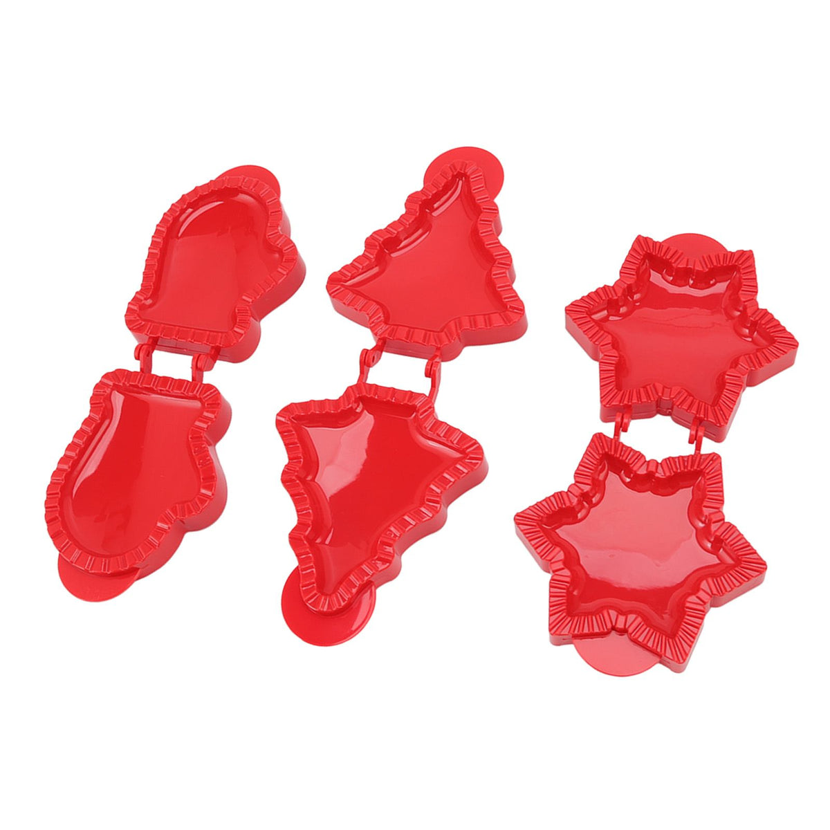 3 Pcs Pocket Pie Molds Christmas Tree Star Glove Shape Dough Presser Mini Hand Pie Mold Set Pie Maker for Christmas Baking