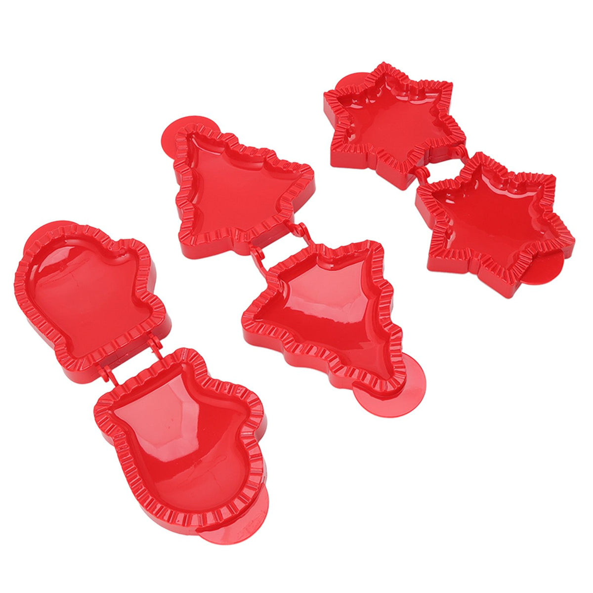3 Pcs Pocket Pie Molds Christmas Tree Star Glove Shape Dough Presser Mini Hand Pie Mold Set Pie Maker for Christmas Baking