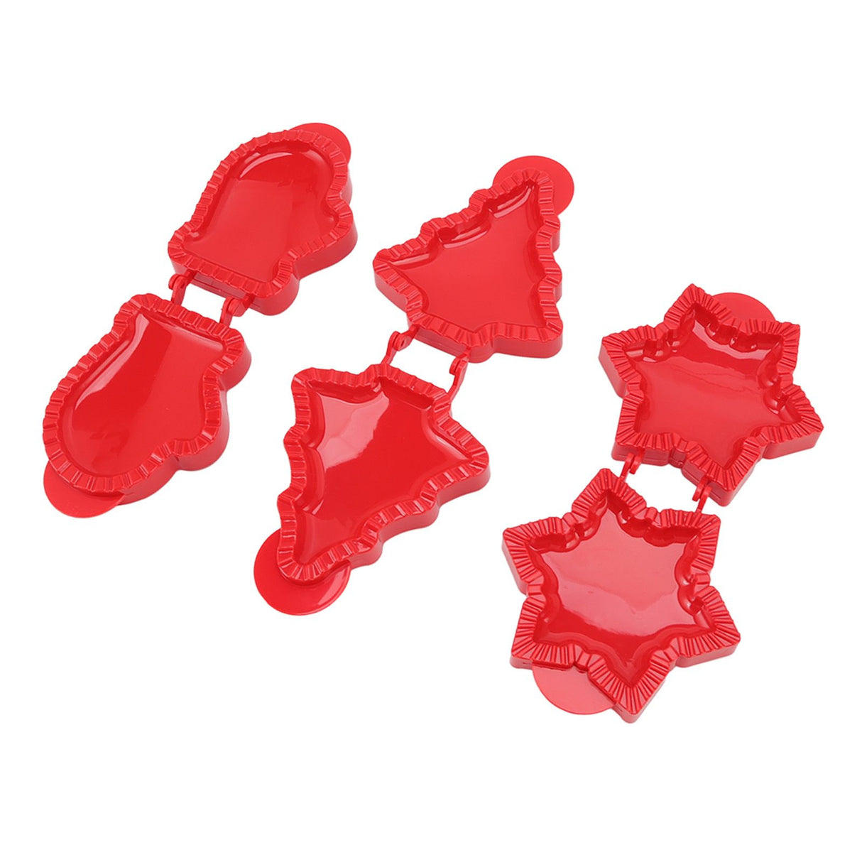 3 Pcs Pocket Pie Molds Christmas Tree Star Glove Shape Dough Presser Mini Hand Pie Mold Set Pie Maker for Christmas Baking