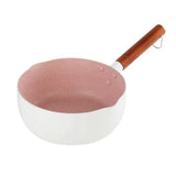 Japanese Style Saucepan Nonstick Milk Noodle Soup Sauce Pan Baby Food Cooking Pot White 18cm