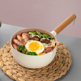 Japanese Style Saucepan Nonstick Milk Noodle Soup Sauce Pan Baby Food Cooking Pot White 18cm