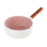 Japanese Style Saucepan Nonstick Milk Noodle Soup Sauce Pan Baby Food Cooking Pot White 20cm