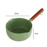 Japanese Style Saucepan Nonstick Milk Noodle Soup Sauce Pan Baby Food Cooking Pot Avocado Green 20cm