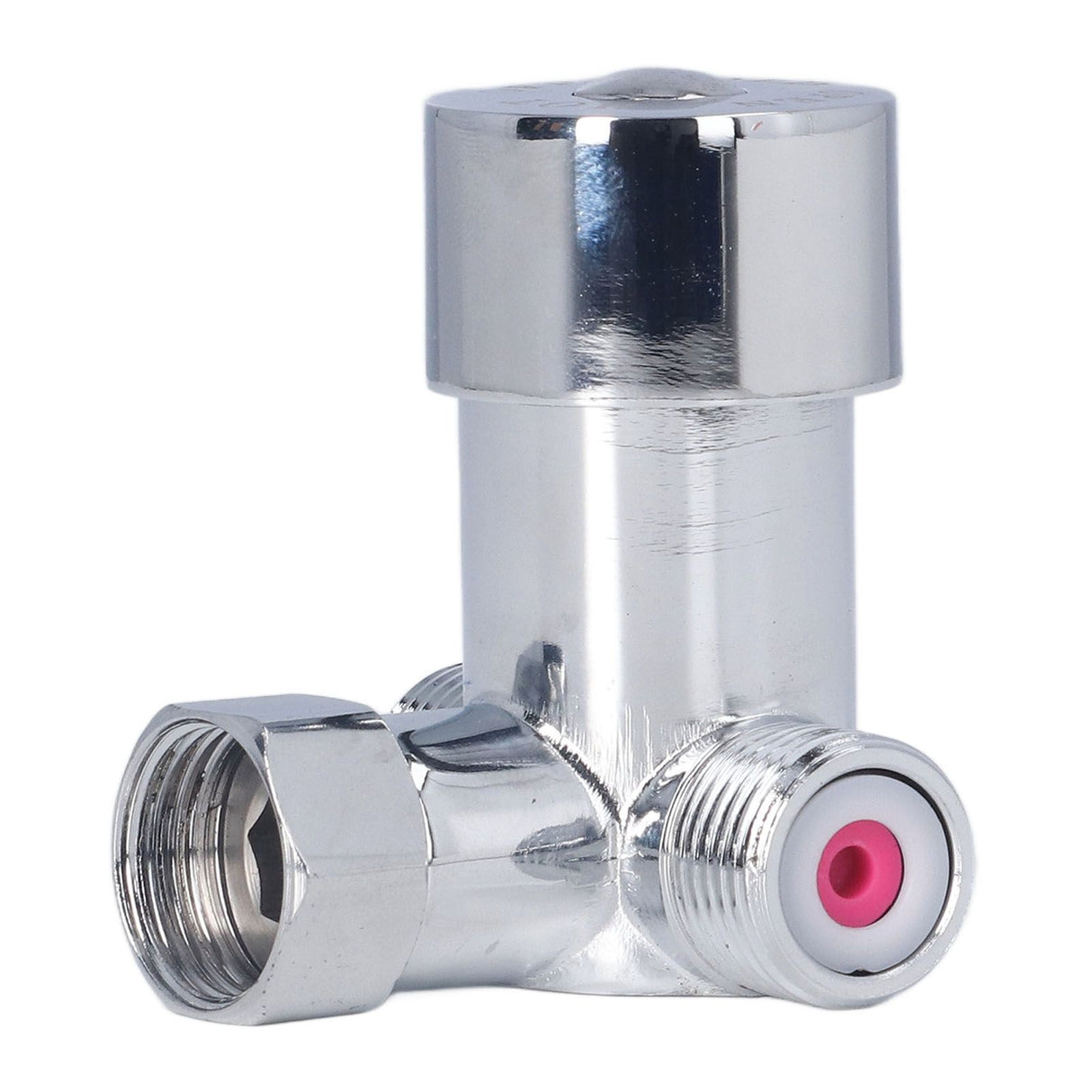 G1/2 Thread Thermostatic Mixer Valve Stainless Steel Hot Cold Water Mixing Tempered Valve with Dual Hoses for Pedal Control Tap