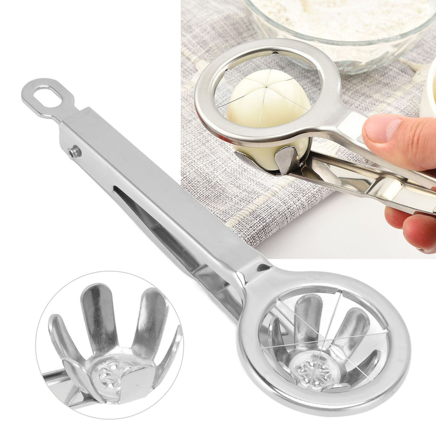 Egg Cutter 304 Stainless Steel Rust Proof Labor Saving Multi Functional Egg Splitter for Kitchen Restaurant