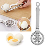Egg Cutter 304 Stainless Steel Rust Proof Labor Saving Multi Functional Egg Splitter for Kitchen Restaurant