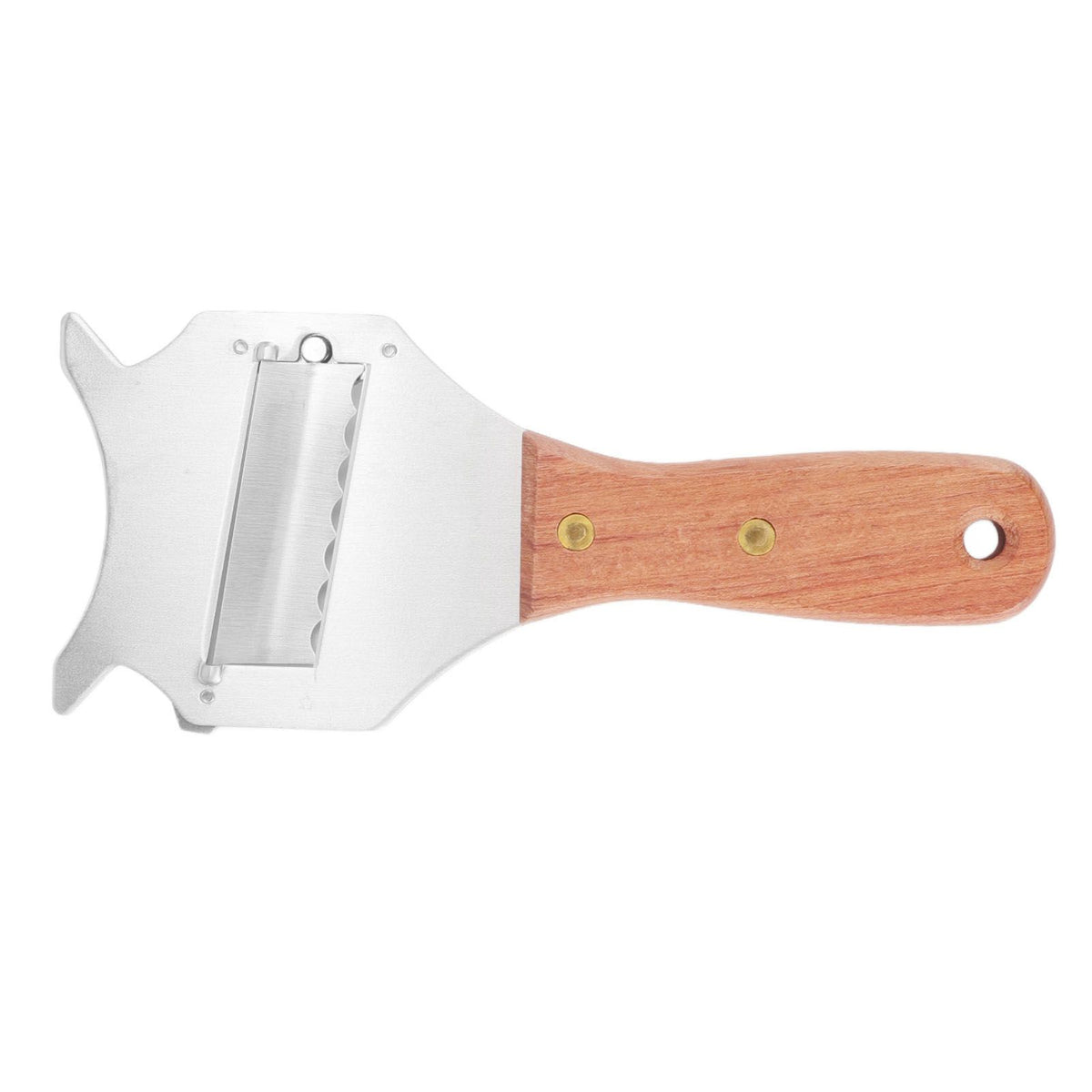 Truffle Grater Wavy Blade Wooden Handle Stainless Steel Hand Plane Cheese Grater Cutter for Chocolate