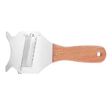 Truffle Grater Wavy Blade Wooden Handle Stainless Steel Hand Plane Cheese Grater Cutter for Chocolate - Low Angle